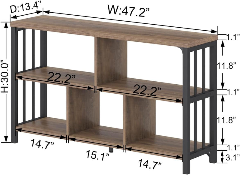 5 Cube Storage Organiser Bookshelf Low Bookcase