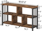Ibf Farmhouse 3 Tier Open Book Shelf Wood