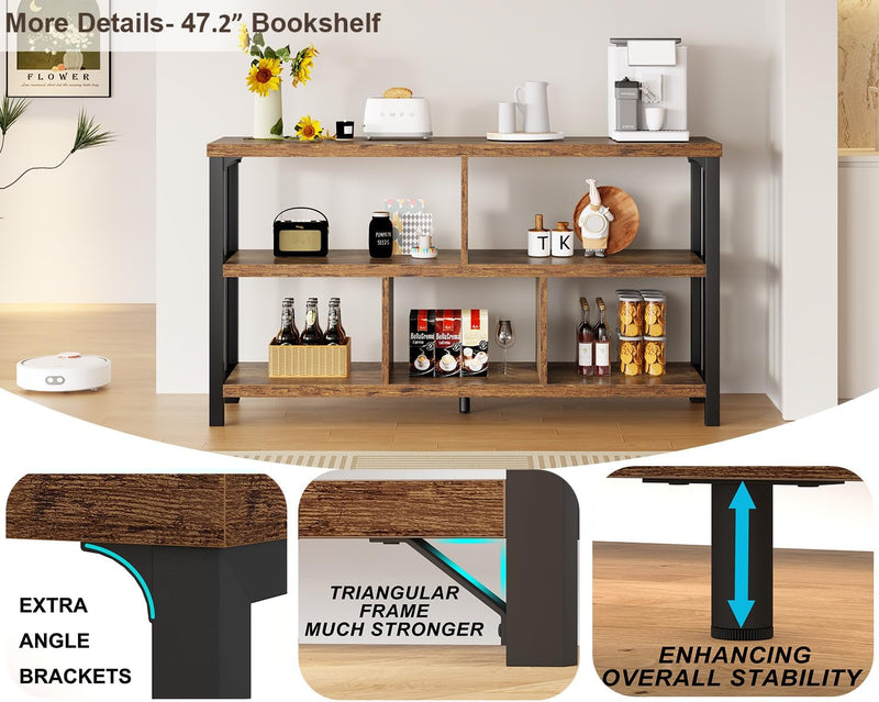 5 Cube Storage Organiser Bookshelf Low Bookcase