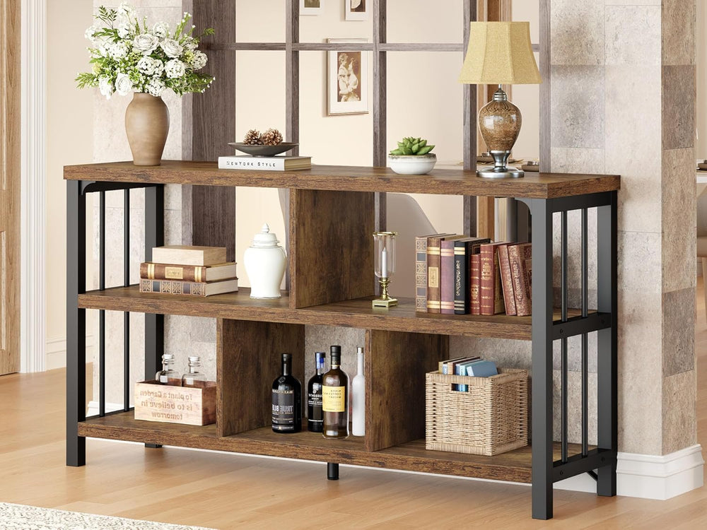 Ibf Farmhouse 3 Tier Open Book Shelf Wood