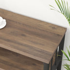 Ibf Farmhouse 3 Tier Open Book Shelf Wood