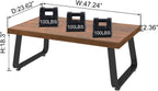 Ibf Natural Wood Coffee Table Rustic Solid Centre