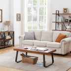 Ibf Natural Wood Coffee Table Rustic Solid Centre