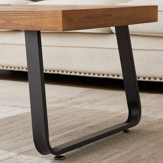 Rustic Wood Coffee Table Real Living Room 120CM