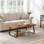 Ibf Natural Wood Coffee Table Rustic Solid Centre