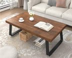 Ibf Natural Wood Coffee Table Rustic Solid Centre