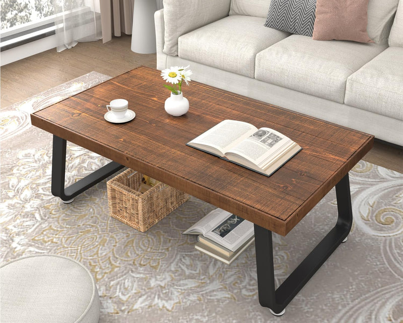 Rustic Wood Coffee Table Real Living Room