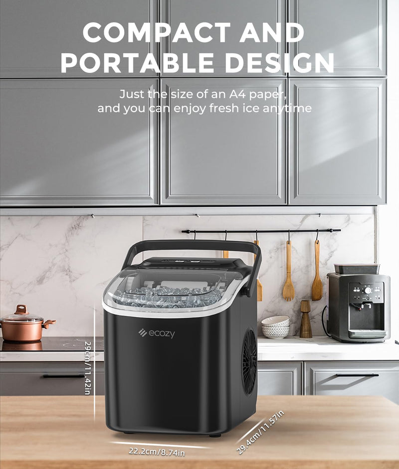 Ice Maker Machine Countertop 12KG 24h 2 Sizes