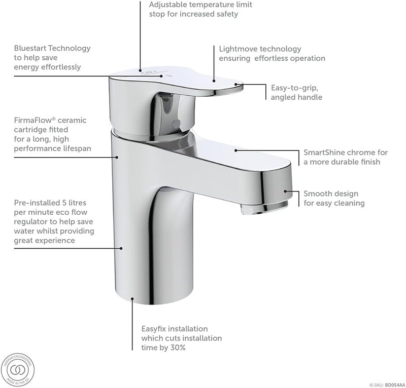 Basin Mixer Spout Height 84MM Water-Saving Bathroom