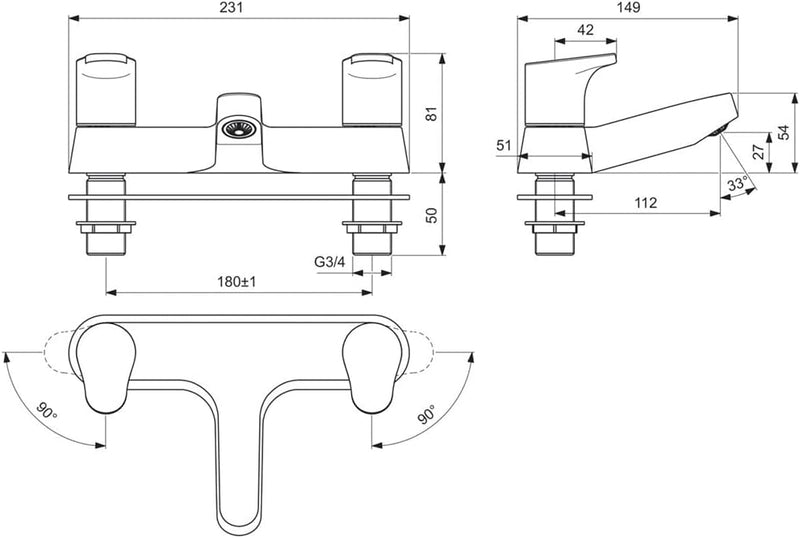 Basin Mixer Spout Height 84MM Water-Saving Bathroom