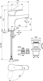 Ideal Standard Cerabase Single Lever Basin Mixer Tap
