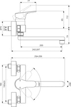 Ideal Standard Cerabase Wall Mounted Single-Lever Kitchen Mixer