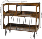 Large Rustic Record Player Stand 2 Tier Table