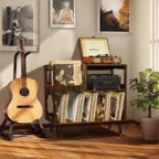 Large Rustic Record Player Stand 2 Tier Table