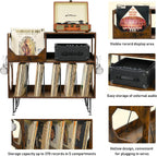 Large Rustic Record Player Stand 2 Tier Table