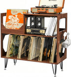 Large Rustic Record Player Stand 2 Tier Table
