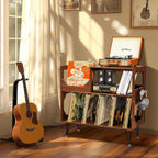 Large Rustic Record Player Stand 2 Tier Table