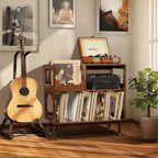 Large Rustic Record Player Stand 2 Tier Table