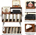 Large Rustic Record Player Stand 2 Tier Table