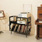 Large Rustic Record Player Stand 2 Tier Table