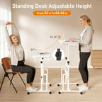 Ikkle Standing Desk with Wheels 34 Inch Height