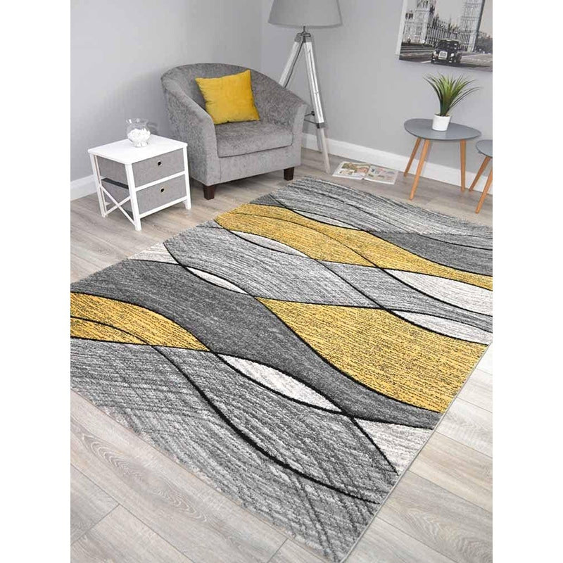 Impulse Wave Thick Quality Modern Carved Rugs Runner