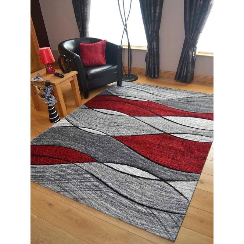 Impulse Wave Thick Quality Modern Carved Rugs Runner