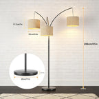 Inch Arc Floor Lamp for Bedroom 3-Light Dimmable