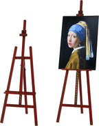 Inclinable A-Frame Easel for Painting Display Adjustable 65"-89