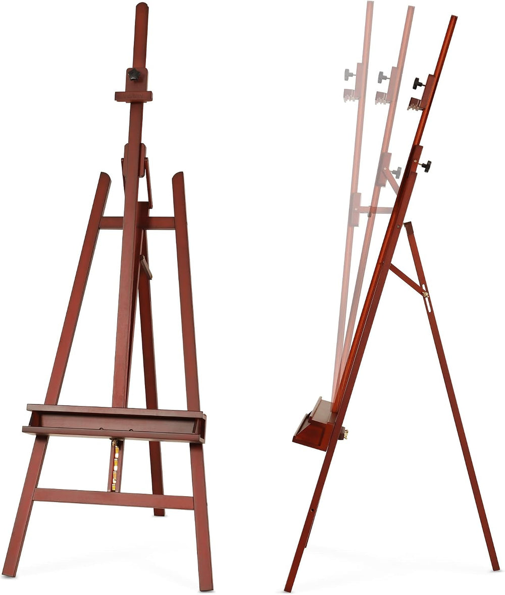 Inclinable A-Frame Easel for Painting Display Adjustable 65"-89