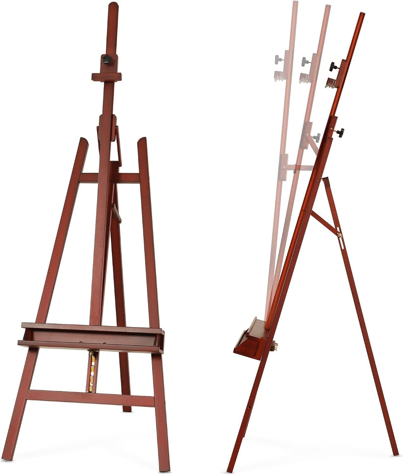 Inclinable A-Frame Easel for Painting Display Adjustable 65"-89