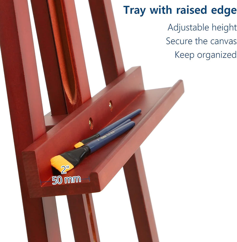 Inclinable A-Frame Easel for Painting Display Adjustable 65"-89