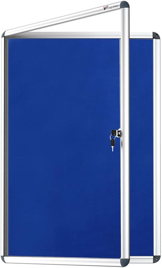 Tamperproof Lockable Fabric Notice Board 90 X 60CM