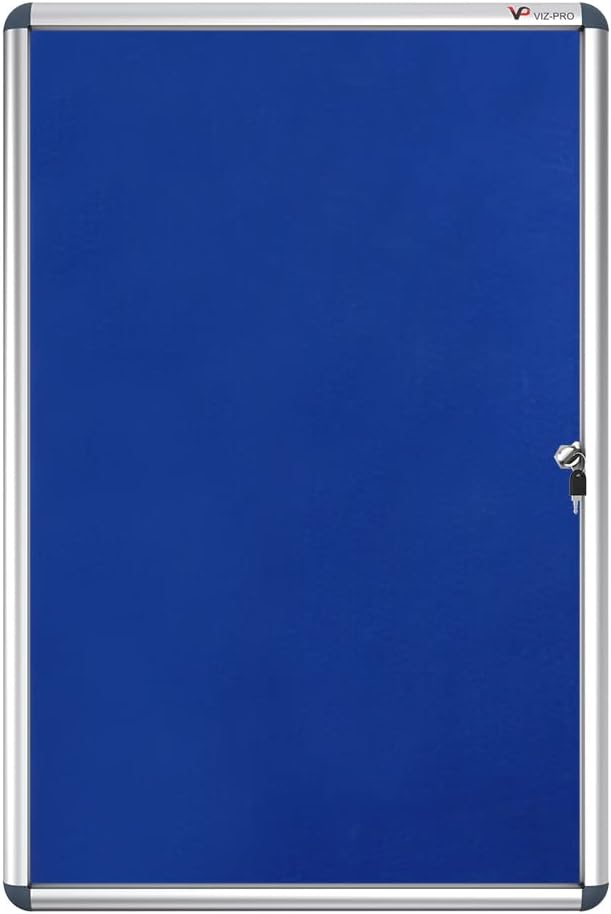 Tamperproof Lockable Noticeboard Aluminium Frame 900 X 600