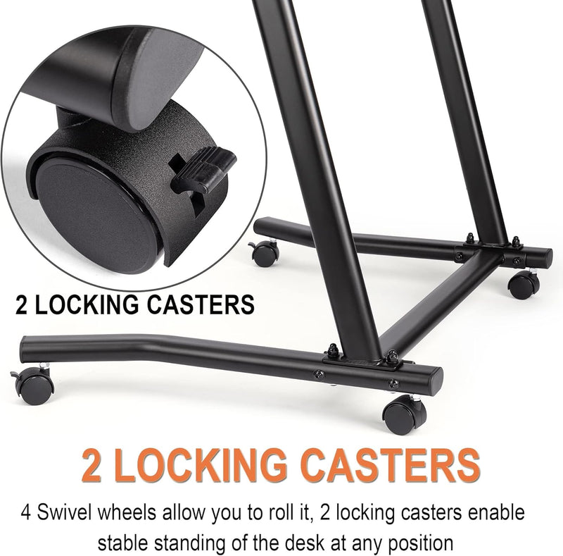 Indoor Training Bicycle Desk Height-Adjustable Computer Stand