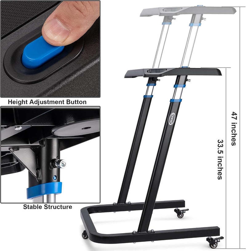Indoor Training Bicycle Desk Height-Adjustable Computer Stand