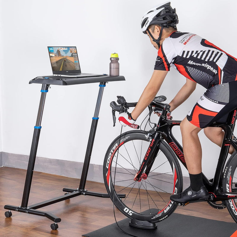 Indoor Training Bicycle Desk Height-Adjustable Computer Stand