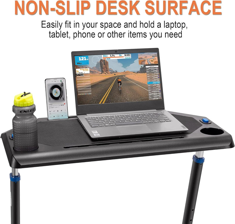 Indoor Training Bicycle Desk Height-Adjustable Computer Stand
