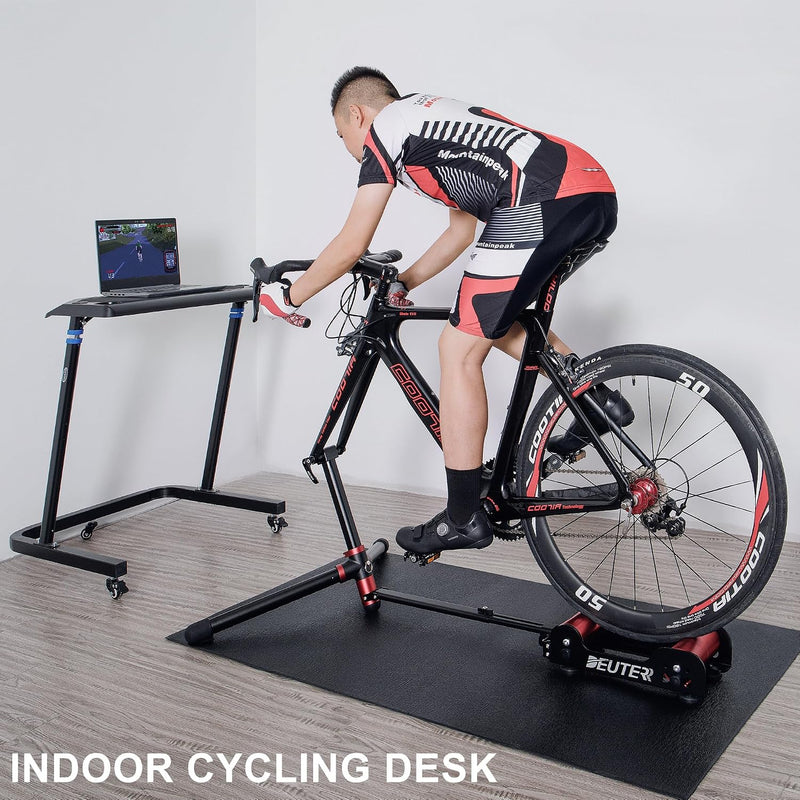Indoor Training Bicycle Desk Height-Adjustable Computer Stand