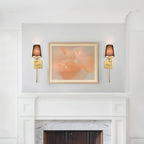 Indoor Wall Lights with Linen Shade for Bedside (Set of 2)