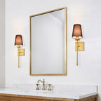 Indoor Wall Lights with Linen Shade for Bedside (Set of 2)
