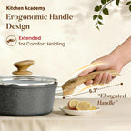 Induction Hob Pans Set 12-Piece Granite Cookware