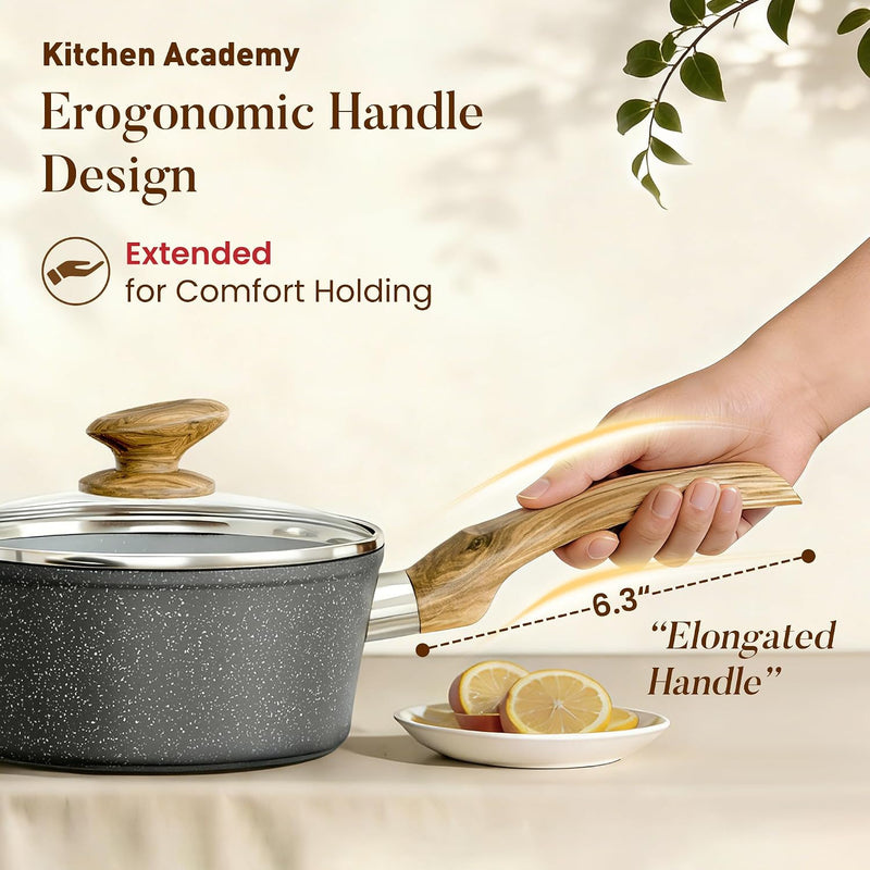 Induction Hob Pans Set 12-Piece Granite Cookware
