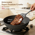 Induction Hob Pans Set 12-Piece Granite Cookware