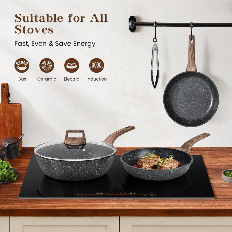 Induction Hob Pots and Pans Set 13pcs Nonstick