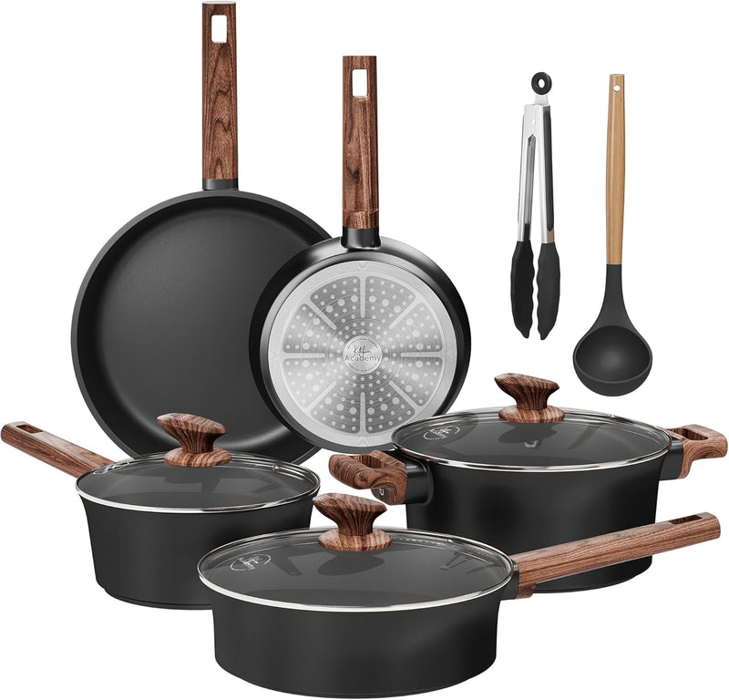 12-Piece Induction Hob Pots and Pans Set