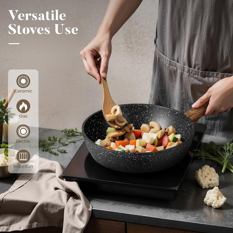 12-Piece Induction Hob Pots and Pans Set