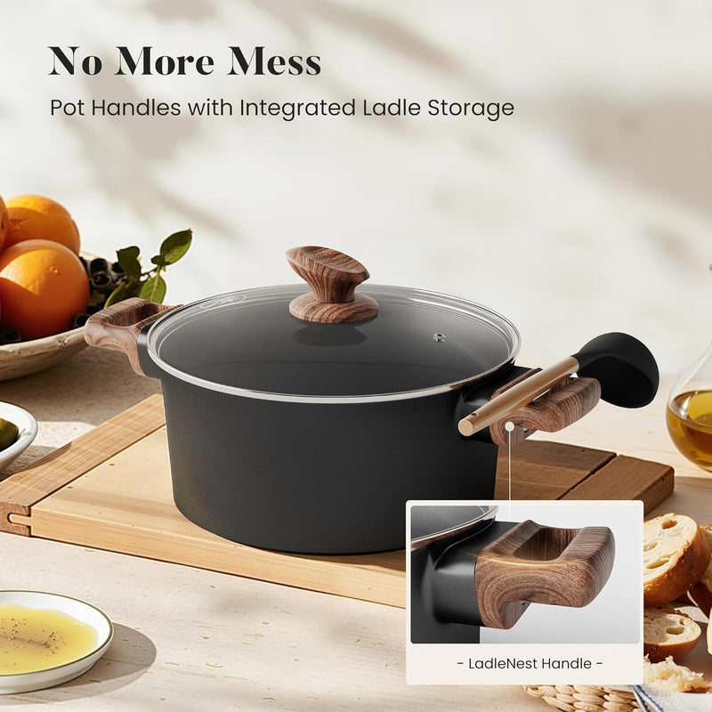 12-Piece Induction Hob Pots and Pans Set