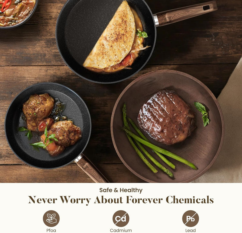 12-Piece Induction Hob Pots and Pans Set