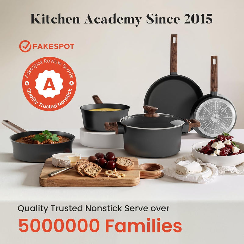 12-Piece Induction Hob Pots and Pans Set